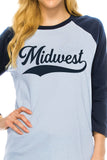 Midwest Puff Graphic Raglan Tshirts