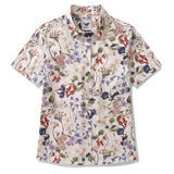 Women's Hawaiian Shirt Wildflowers By Eloise Cotton Button-up Short Sleeve Australian Wildflower By Eloise