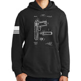 1911 Pistol Blueprint Hoodie Style001