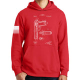1911 Pistol Blueprint Hoodie