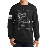 1911 Pistol Blueprint Sweatshirt Style001