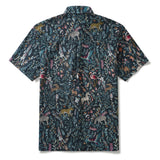 Jungle Paradise Men's Hawaiian Shirt 100% Cotton Men's Short Sleeve Button-down Shirt Green Aloha Hawaiian