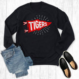 Custom Football Mascot Pennant Flag Graphic Sweatshirt