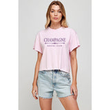 Champagne Social Club  Vintage Graphic Crop Top