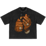 Luck Light Up Pack Waffle-Texture Washed Boxy T-Shirt