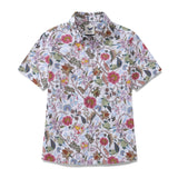 Women's Hawaiian Shirt Chintz Spring Colors Print By Christina Brimage Cotton Button-up Short Sleeve
