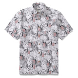 Men's Hawaiian Shirt Save the Animals Earth Day Shirt Cotton Short Sleeve Aloha Shirt