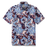 Men's Hawaiian Shirt The Staredown Print Cotton Button-down Short Sleeve Aloha Shirt