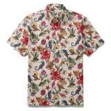 Men's Funky Hawaiian Shirt Marine Life Seahorse Octopus Print Button-down Tencelâ„¢ Marine Life (tencelâ„¢)