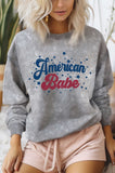 American Babe Mineral Graphic Brushed Sweatshirts
