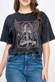 Rock N Roll Forever Mineral Graphic Long Crop Top