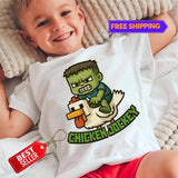 Chicken Jockey Gamer Tee, Funny Cartoon Toddler Shirt Unisex T-shirt, Sweatshirt, Hoodie, Long Sleeve Tee