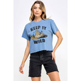 Keep It Wild  Vintage Graphic Crop Top