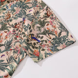 Men's Tropical Hawaiian Shirt Cotton Button-down Short Sleeve Aloha Jungle Shirt Tropical Paradise By Wipada Kulenkampff