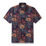 1950s Tropical Hawaiian Shirt For Men Quirky Plants Print Short Sleeve Cotton Aloha Shirt