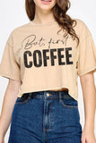 But First Coffee Mineral Graphic Long Crop Top