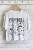 Football Icon Puff Graphic Long Crop Top