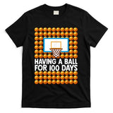 100 Days Of School Basketball 100th Day Balls T-Shirt
