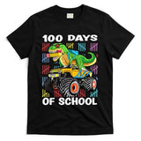 100th Day Of School 100 Days School Truck Dinosaur T-Shirt