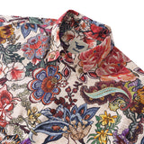 Red Floral Button-down Hawaiian Shirt Men's 100% Cotton Short Sleeve Aloha Shirt Fiery Floral Delight