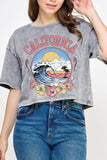 California Beach Mineral Graphic Long Crop Top