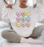 Xoxo, Valentine's Day Sweatshirt, Conversation Hearts, Love