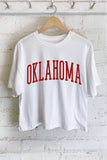 Oklahoma Puff Graphic Long Crop Top