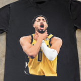 TY HALIBURTON 'CHOKE' HEAVY FADED BLACK T-SHIRT