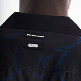 NARUTO SASUKE THUNDER BUTTON UP SHIRT (BLACK)