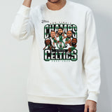 2024 Boston Celtics NBA Finals Champions Pull Up Jumper Caricature White Shirt