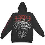 Chaos Skull Zippered Hooded Sweatshirt