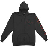 Chaos Skull Zippered Hooded Sweatshirt