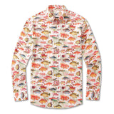 Men's Hawaiian Shirt Sea Ocean Fish Print Cotton Button-down Long Sleeve Aloha Shirt Sea Ocean Fish Long Sleeve Shirt