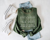 Christian Rooted in Christ Green Women's Graphic Sweatshirt