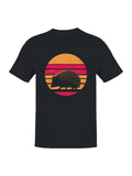 Retro Sunset Hedgehog Silhouette Men's T-Shirt