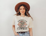 American Cowboy Tee | Patriotic T Shirt | Usa Tee