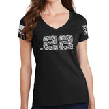 Made of 22 Ladies V-Neck T-shirt Style001