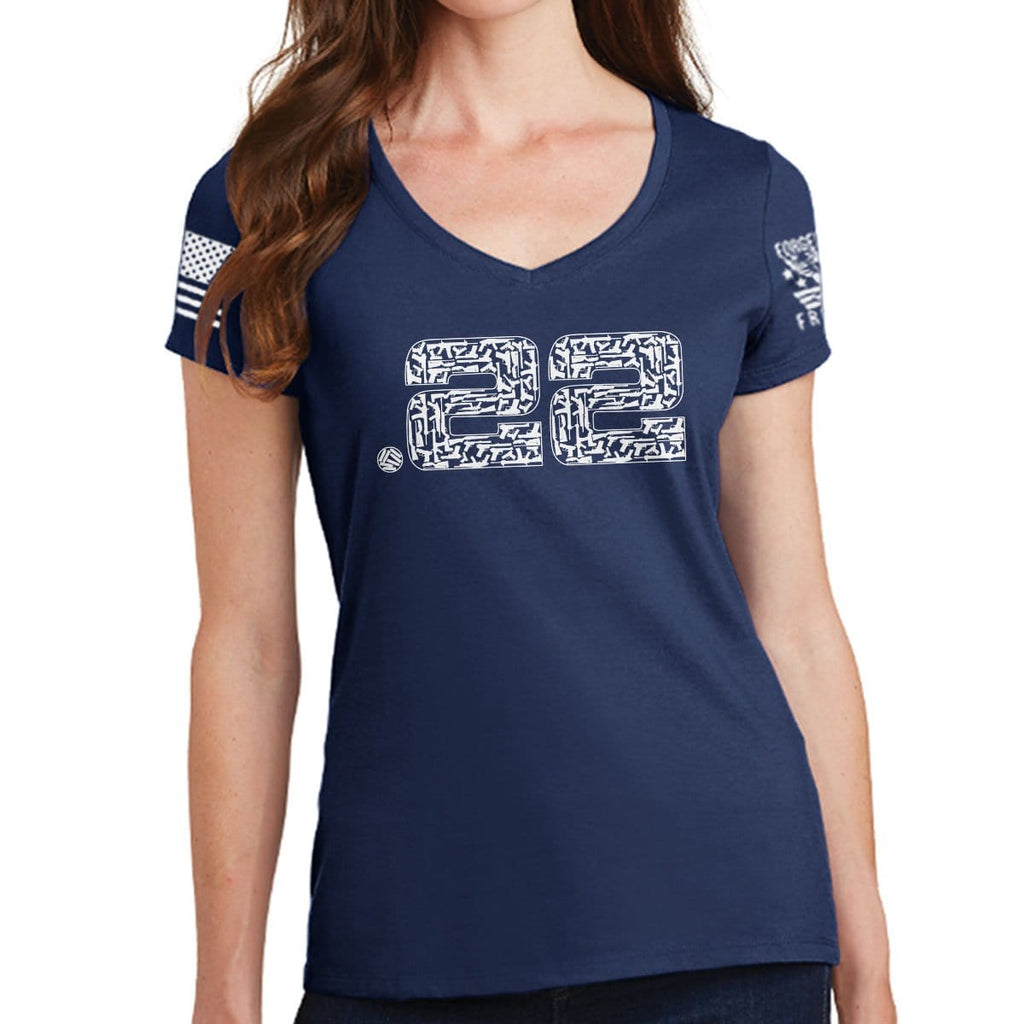 Made of 22 Ladies V-Neck T-shirt Style001
