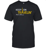 Dave Zbaracki Wearing Keep On Travelin Rick Steves Shirt