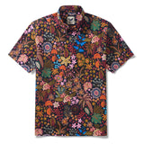 1950s Floral Hawaiian Shirt 100% Cotton Men's Short Sleeve Button-down Aloha Shirt Exquisite Floral Tapestry