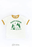 Happy Camper Toddler Ringer Graphic Top
