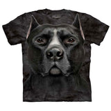 Black Pitbull Head Small T-shirt