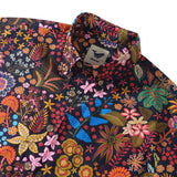 1950s Floral Hawaiian Shirt 100% Cotton Men's Short Sleeve Button-down Aloha Shirt Exquisite Floral Tapestry