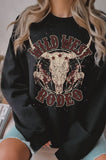 Wild West Rodeo Cowboys Graphic Brushed Sweatshirts