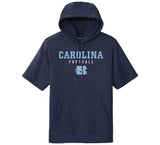 UNC Football: Text Stack Short Sleeve Hoodie