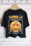 Nashville Music City Graphic Long Crop Top