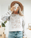 Cottagecore Mushroom Doodle Crew Neck Sweatshirt Unisex T-shirt, Sweatshirt, Hoodie, Long Sleeve Tee
