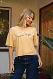 Sunshine and Coffee Cropped Mineral Graphic Top