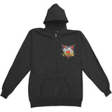 Crest Zippered Hooded Sweatshirt Style003