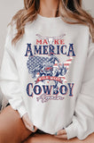 Make America Cowboy Again Graphic Brushed Sweatshirts